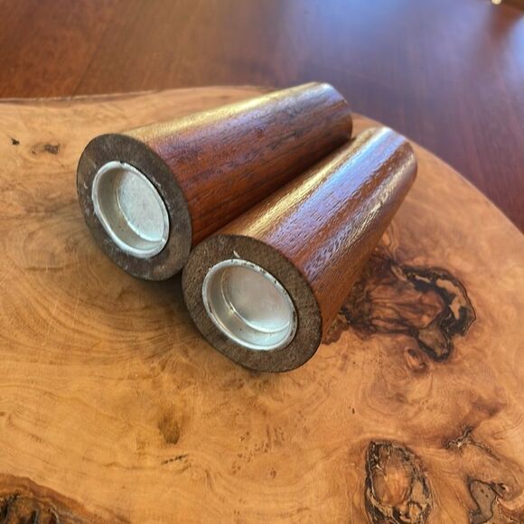 Mid Century Danish Teak Salt & Pepper Shakers - Picture 6 of 6